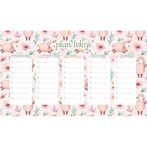 Plan de lección magnético Oveja linda 30x17.5CM