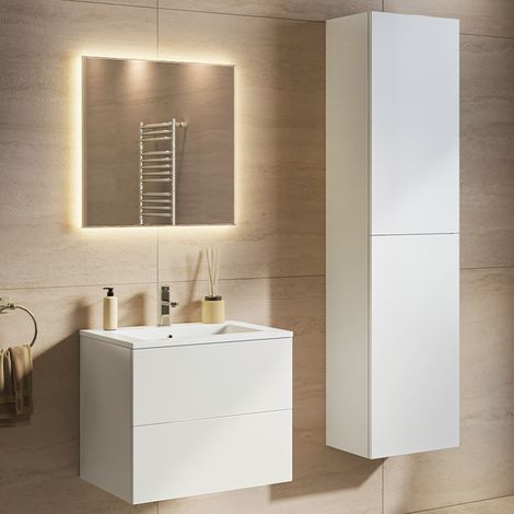 Ensemble meuble vasque 60 cm avec colonne - LOMAZOO Nuvano - (1/5)