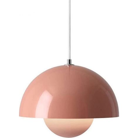 BOMCLAP Lustre LED, suspension moderne avec ampoule, lumière chaude, φ 23 cm (rose) (1/5)