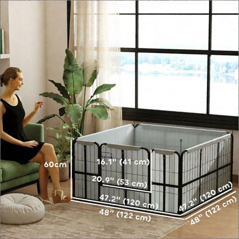 4 pièces de tissu Oxford 600D coupe-vent, tapis d'urinoir lavable, enclos pour chien, convient aux chiens de petite taille. (1/5)
