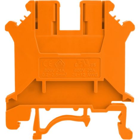 Connettore a vite arancione da 6 mm² per guida TH35, 1 binario (1/4)