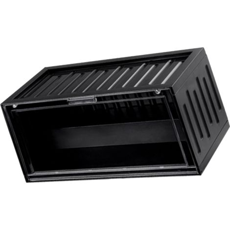 Aufbewahrungsbox für Actionfiguren, staubdicht, Miniaturfiguren-Vitrine, transparent, dunkelschwarz (1/5)
