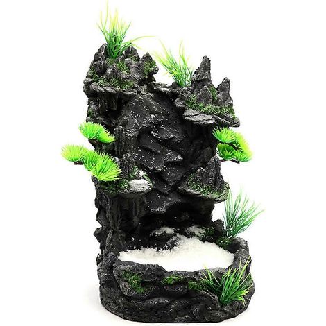 Aquarium-Dekoration: Felslandschaft mit Sand, Wasserfall und realistischen Details