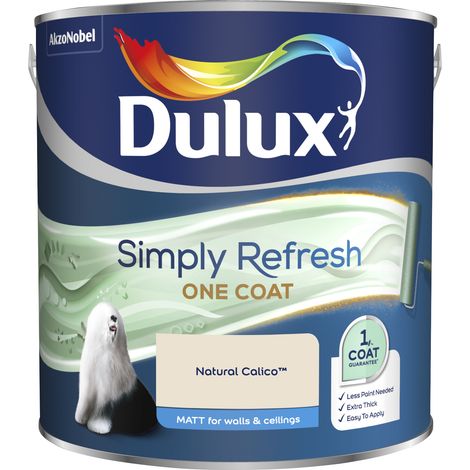 Dulux Simply Refresh One Coat Matt Emulsion Paint - 2.5L - Natural Calico