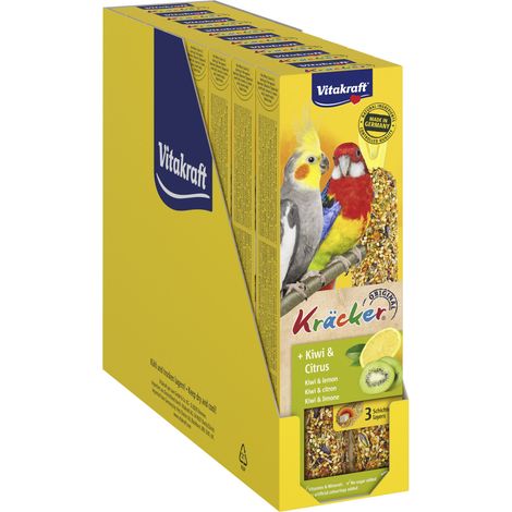 Vitakraft Kräcker für Großsittiche Kiwi & Citrus 8 x 2 Stück Vogelfutter