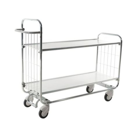 Kongamek Bordwagen verzinkt mit 2 laminierten Böden 1395x470mm und Bremse (1/4)