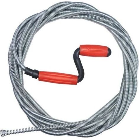 Deboucheur Canalisation Professionnel, 5m x 9mm Spirale Déboucheur wc avec Manivelle, Sonde de Debouchage pour WC Evier Canalisation (1/4)