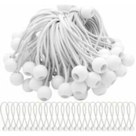 Lot de40 Tendeur Elastique Cordons Élastiques avec Boules Sandow Elastique Boules Elastiques pour chapiteaux, tentes, bannières et bâches