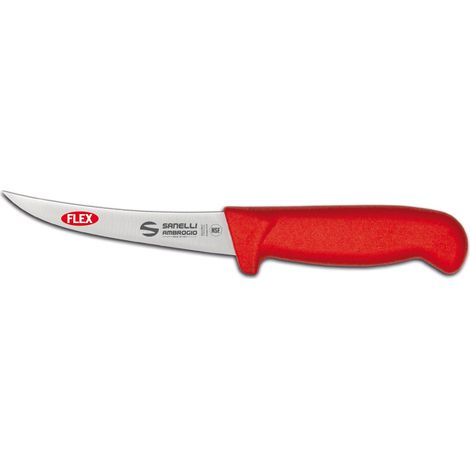 Couteau à désosser courbe 13 cm lame inox flexible Sanelli Ambrogio