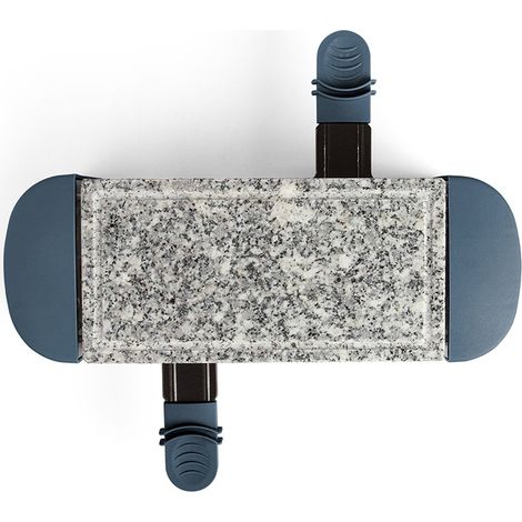 Appareil à raclette bleu foncé 2 personnes + 2 caquelons - 350W - plateau amovible en granite DOC156BS