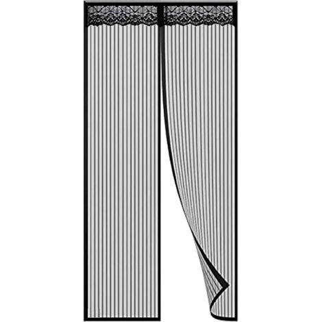 Magnetic fly screen door anti-mosquito curtain with magnetic closure without drilling for balcony door, cellar door, patio door (120 x 210)