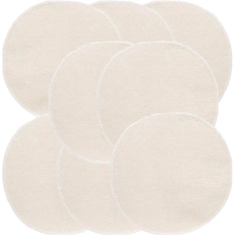 Lot de 10 tapis de cuisson vapeur en bambou, tissu coton réutilisable pour cuit-vapeur, paniers à dim sum, boulettes et pâtisseries, rond 32 cm (1/5)