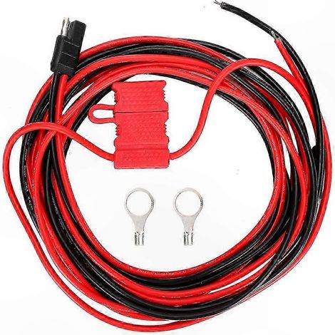 Câble d'alimentation métal ABS à boucle pour radio mobile - Rouge Noir (1/3)