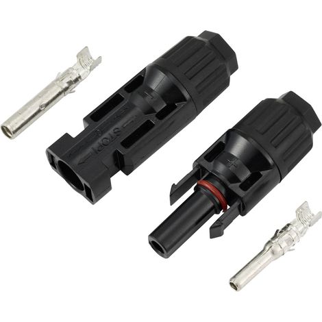 Kit de prise et de prise PV-Solar, IP67 TC-13805728 noir TRU COMPONENTS Contenu: 2 pc(s)