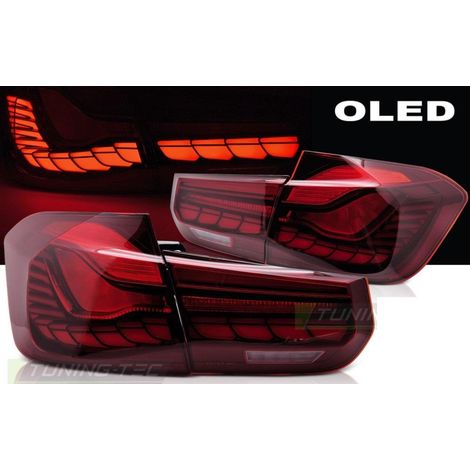 Paire de feux arriere BMW serie 3 F30 Berline 11-18 FULL OLED Rouge