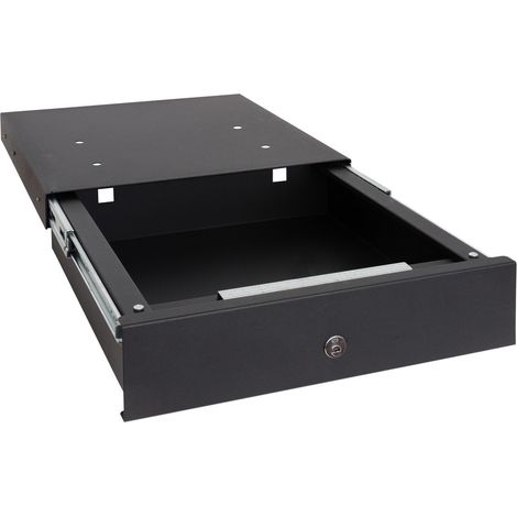 Arregui – Coffre-fort tiroir invisible 22000S1 – À cacher dans une plinthe – Accès par tiroir – Acier 1mm – Dimensions 9,8 x 41 x 45 cm – 12 L Noir