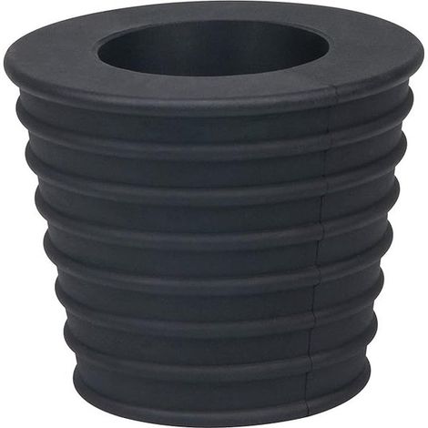 Lot de 2 cales de parasol pour table de patio - Siliconen - Noir - Revêtement en caoutchouc pour parasol - 69 x 69 x 58 mm (1/5)