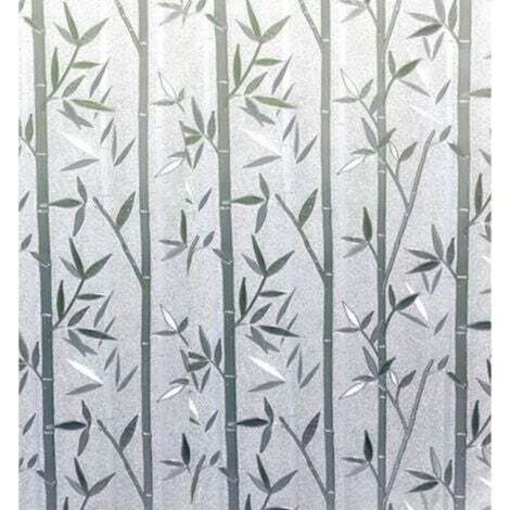 45 x 200 cm Fensterfolie, Sichtschutzfolie, Dekorative Fensterfolie für Zuhause und Büro, Dekorative Glasfolie mit Bambusmuster