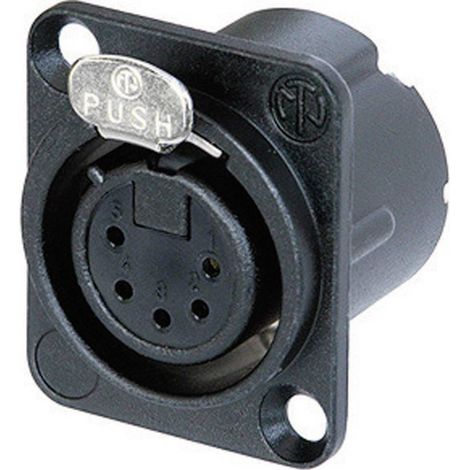XLR embase femelle, contacts droits Neutrik NC5FD-LX-B Nombre de pôles: 5 noir 1 pc(s) D21428 (1/2)