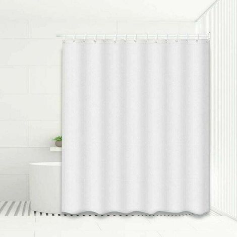 Rideau de douche anti-moisissure,rideau de douche en polyester pour salle de bain,lavable,imperméable,avec anneaux de fixation à la barre de douche,80 x 180 cm