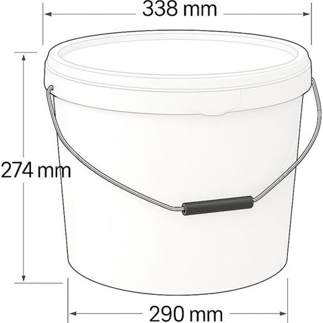 Eimer mit Deckel 18 Liter Weiß Kunststoffeimer Deckeleimer Vorratseimer (1/5)