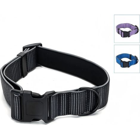 Collier pour chien en nylon réfléchissant ajustable et sécuritaire (1/4)