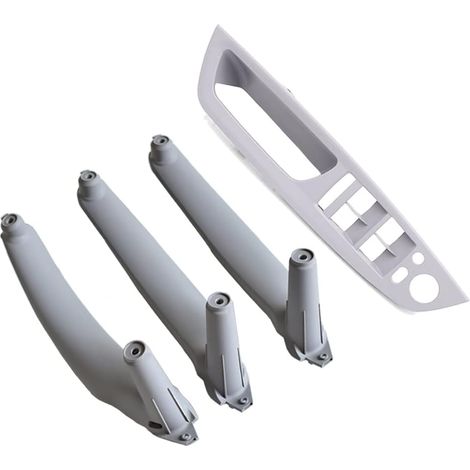 4pcs ABS poignée de porte intérieure de voiture, panneau intérieur, couverture de garniture de tirage, accoudoir compatible avec B-MW E70 E71 E72 X5 X6 2007-2014 -Grey (1/5)