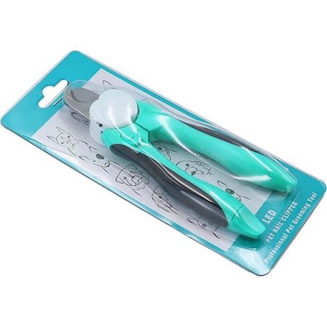 Krallenschere mit eingebautem LED-Licht und integrierter Nagelfeile für Hunde und Katzen (1/4)