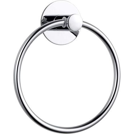 Portasciugamani, anello portasciugamani in acciaio inox, 18 cm, anello portasciugamani rotondo da parete per bagno, cucina, camera da letto, ecc.
