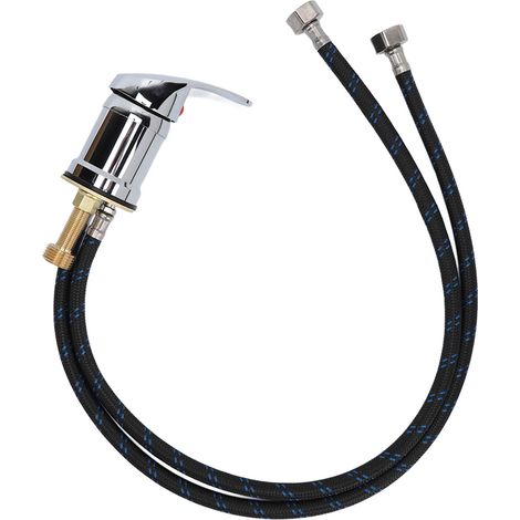 Bac à shampoing professionnel avec mitigeur, pommeau de douche à main et flexible pour lavabo.