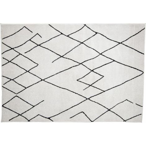 Tapis berbère motifs tribaux 120x170 crème NALADON