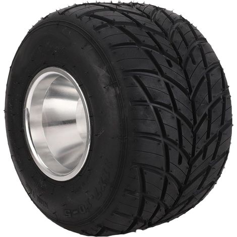 Pneu de Kart 11x7.10-5 avec Jante, Ensemble de Pneu de Roue Arrière sans Chambre à Air pour Chariot ATV UTV avec Jante en Alliage D'aluminium (1/5)