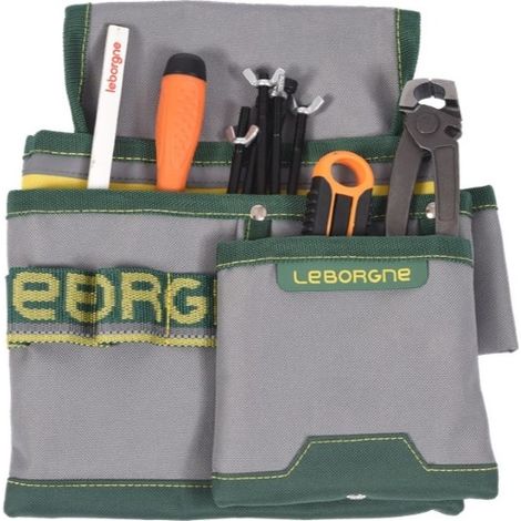 LEBORGNE Maxi poche textile Batipro 24 cm - 3 poches avec bande réfléchissante (1/4)
