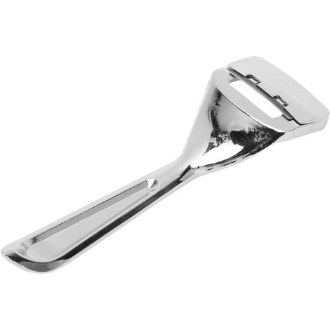 Éplucheur en argent avec manche antidérapant en alliage durable, comprend 3 lames, un outil d'épluchage de cuir fait main. (1/5)