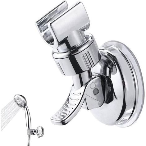Shower Holder, Adjustable Shower Head Holder, Removable Shower Head Holder, 360° Rotating Suction Cup Shower Holder, No Drilling Required (1/5)