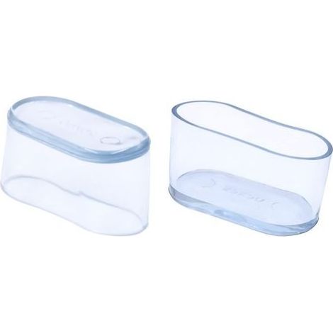 TAISHENGDA - Confezione da 52 tappi ovali per gambe di sedie e tavoli, in PVC trasparente e morbido, 16 x 34 mm (1,6 x 3,4 cm) (1/5)