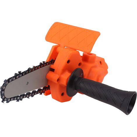 Adaptateur de tête de conversion pour scie électrique sans fil, transformant une perceuse électrique en scie à chaîne électrique, 10 cm (4 pouces), orange (1/5)