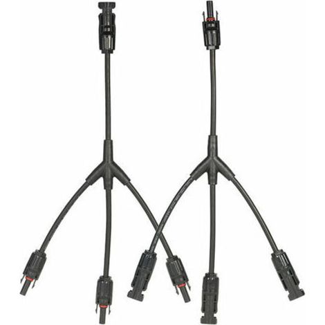 Câble adaptateur de panneau photovoltaïque solaire 3Y , connecteur de type Y, connexion parallèle à cinq voies, 2 pièce(1Pair 3 in 1 adapter) (1/3)