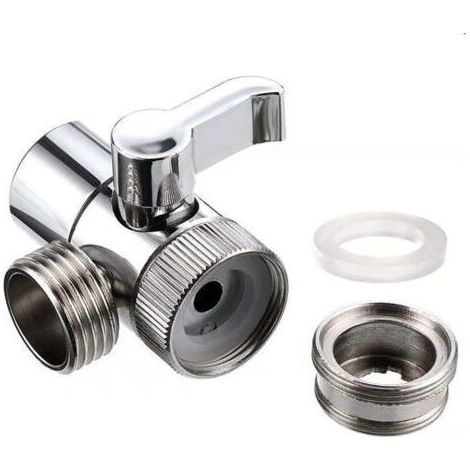 Hand shower components, bypass adapter, shower system, replacement for kitchen or bathroom sink faucet, M22 x M24