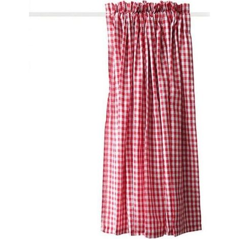 Rideau de porte décoratif rouge de style nordique, 115 x 80 cm, en coton (1/5)