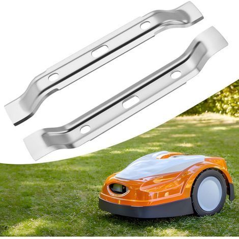 2 Pièces Lames Tondeuse à Gazon 20cm,Lame Tondeuse Robot Tondeuse Compatible avec Stihl Robot compatibles avec Stihl Molly Robot Imow RMI 422, 422p, 422pc - Couteau de remplacement pour Viking WI 422 (1/5)