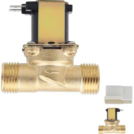 Electrovanne 1/2" AC 230V Vanne Électromagnétique Électrique Électrovanne Magnétique en Laiton Électrovanne pour Le Contrôle de l'eau