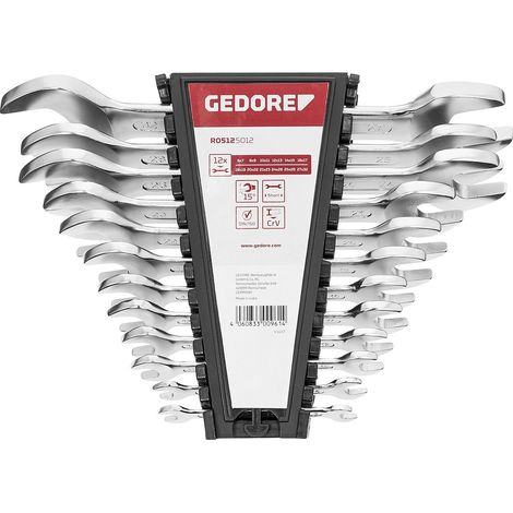 Gedore RED 3300961 R05125012 Jeu de clés plates doubles 12 pièces Ouverture de clé (métrique) 6 - 9 mm