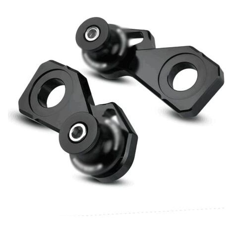 2 Stück M8 8mm Diabolos + Kettenverstellblockrahmen für CB650R CB 650 R (Schwarz) (1/5)