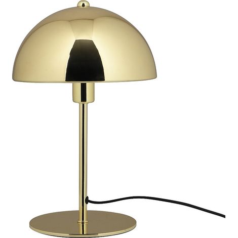 Lampada da tavolo a fungo D.20 x H.30 cm Effetto Ottone Dorato Vintage - ONTARIO