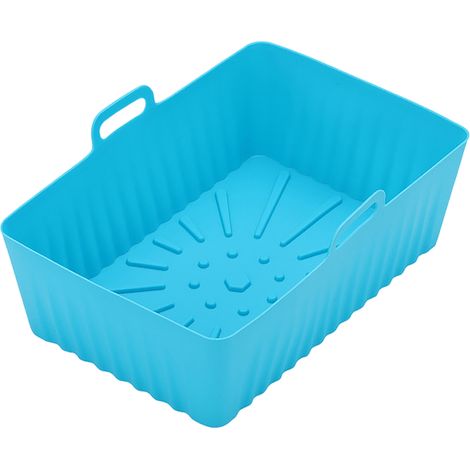 1 Plaque rectangulaire en silicone, résistante à la chaleur, forme ergonomique, nettoyage facile, pour friteuse à air chaud (1/5)