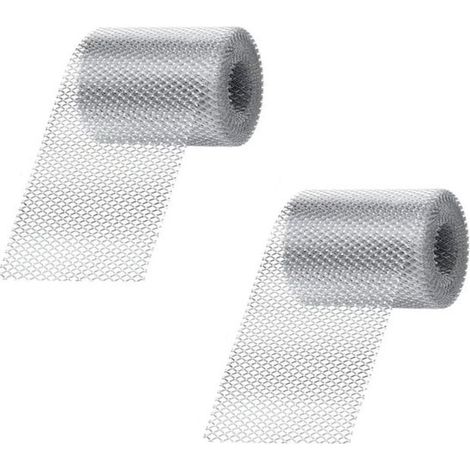 Protection de gouttière, ensemble de 2 pièces. Protège contre les feuilles mortes. Protection de gouttière en aluminium, récupérateur de feuilles, filet de protection contre les obstructions. Installa (1/5)