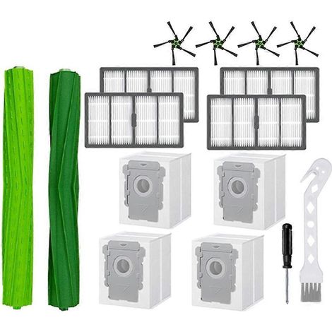 Pièces détachées pour aspirateur robot iRobot Roomba S9 9150 S9+ Plus : rouleau principal, brosse latérale, filtre HEPA, sac à poussière et accessoires (1/4)