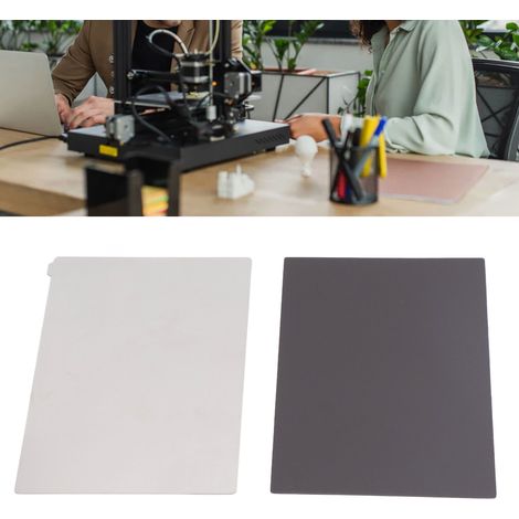 Plateforme magnétique en acier pour photopolymérisation de résine photosensible LCD, plaque magnétique double face en acier à ressort SLA/DLP, 202 x 128 mm (1/5)