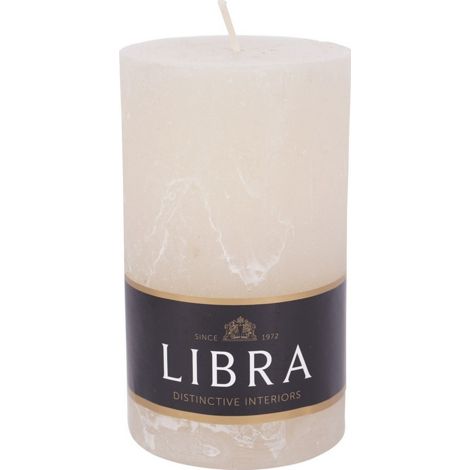 Natural Rustica Pillar Candle - Paraffin Wax - L7 x W7 x H12 cm - Ivory